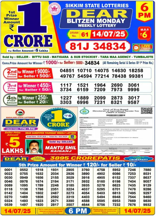 Lottery Result Image